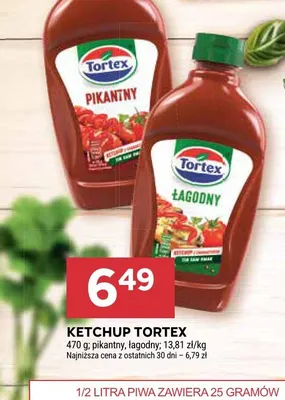 Ketchup Tortex łagodny promocja w Stokrotka