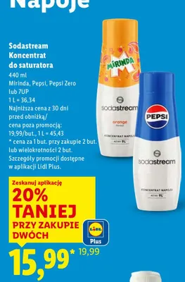Koncentrat Sodastream do saturatora 440 ml 7up promocja w Lidl