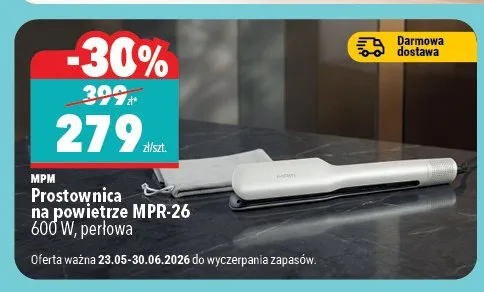 Prostownica na powietrze MPM MPR-26 600W perłowa promocja w Biedronka Home
