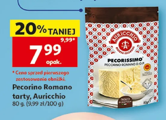 Pecorino Romano tarty Auricchio promocja w Auchan