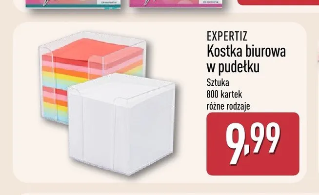 Kostka biurowa w pudełku Expertiz promocja w Aldi