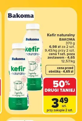 Kefir naturalny Bakoma promocja w Carrefour