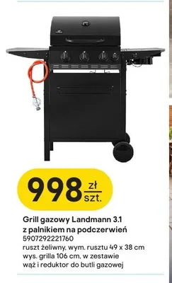 Grill gazowy Landmann 3,1 z palnikiem na podczerwień promocja w Castorama