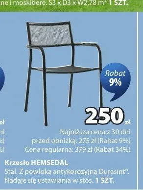 Krzesło HEMSEDAL promocja w Jysk