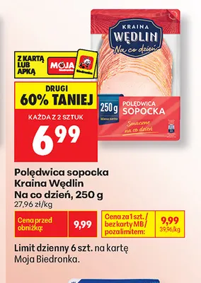 Polędwica sopocka Kraina Wędlin Na co dzień promocja w Biedronka