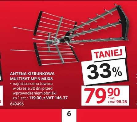 Antena kierunkowa Multisat Mp N MUX8 promocja w Selgros