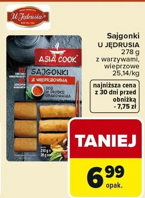 Sajgonki wieprzowe U Jędrusia Asia Cook promocja w Carrefour