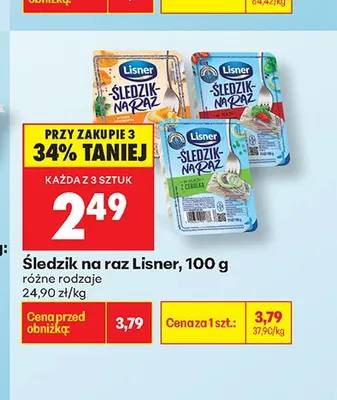 Śledzik na raz Lisner promocja w Biedronka