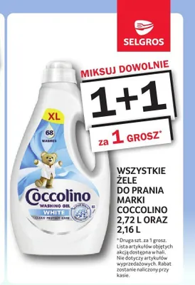 Żel do prania Coccolino Care White promocja w Selgros