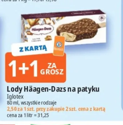 Lody Häagen-Dazs na patyku promocja w Leclerc