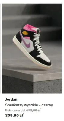 Sneakersy wysokie Jordan czarny promocja w Lounge by Zalando