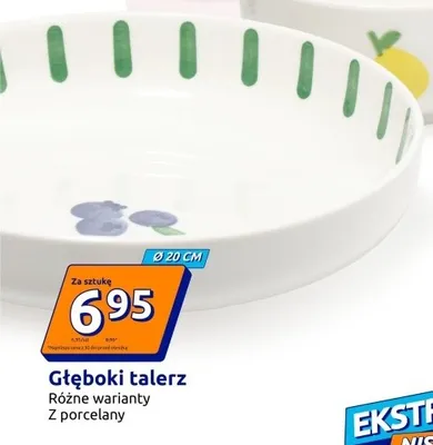 Głęboki talerz z porcelany Ø 20cm promocja w Action