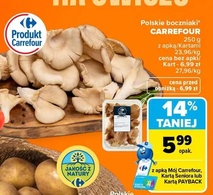 Boczniaki polskie Carrefour promocja w Carrefour