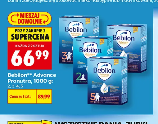 Mleko modyfikowane Bebilon Advance Pronutra 3 promocja w Biedronka