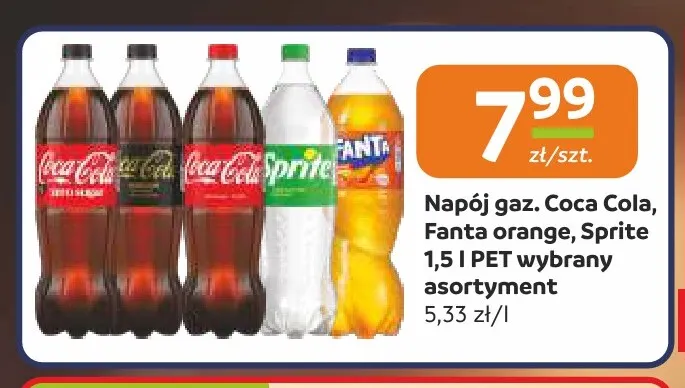Napój gazowany Coca-Cola, Fanta orange, Sprite promocja w Społem Częstochowa