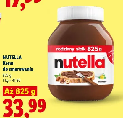 Krem do smarowania Nutella promocja w Lidl
