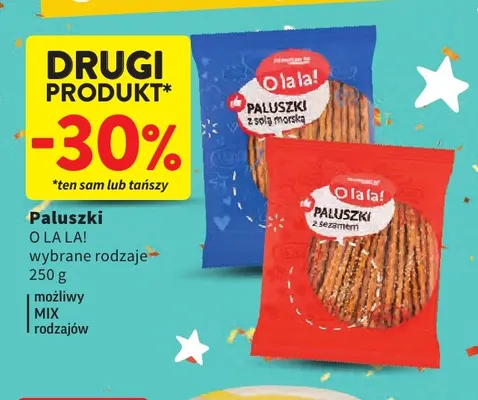 Paluszki z solą morską O la la! promocja w Intermarche