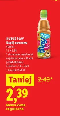 Napój owocowy Kubuś Play promocja w Lidl