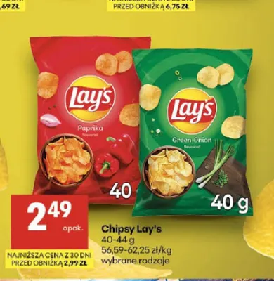 Chipsy Lay's Paprika promocja w Delikatesy Centrum