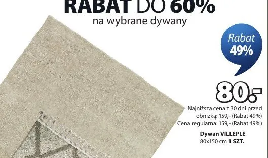 Dywan VILLEPLE 80x150cm promocja w Jysk