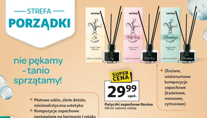Patyczki zapachowe wybrane rodzaje promocja w Auchan
