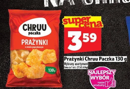 Prażynki Chruu Paczka 130 g promocja w TOPAZ