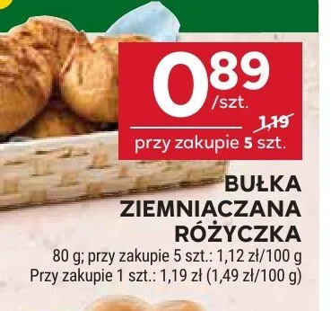Bułka ziemniaczana różyczka promocja w Stokrotka
