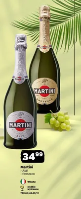 Wino musujące Martini Prosecco wytrawne promocja w Netto