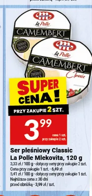 Ser pleśniowy Classic La Polle Mlekovita promocja w Twój Market