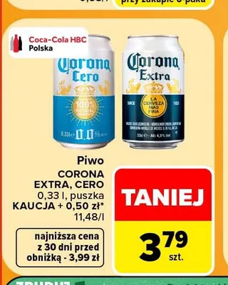Piwo Corona Extra promocja w Carrefour Market