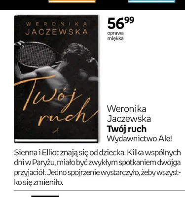 Książka Twój ruch Weronika Jaczewska Wydawnictwo Ale! oprawa miękka promocja w Empik