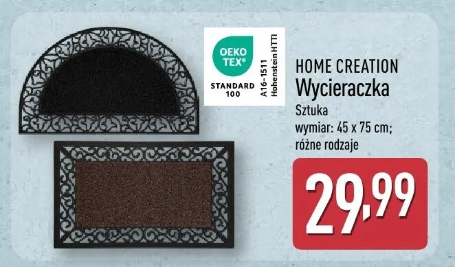 Wycieraczka Home Creation 45x75cm promocja w Aldi