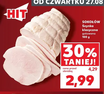 Szynka klasyczna gotowana Sokołów promocja w Kaufland