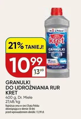 Granulki do udrożniania rur promocja w Chata Polska