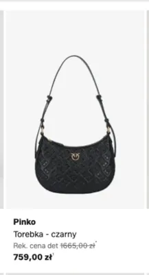 Torebka Pinko czarna promocja w Lounge by Zalando
