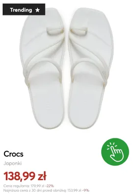 Japonki Crocs promocja w eobuwie.pl