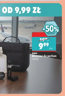 Atomizer do perfum Wings czarny promocja w Biedronka