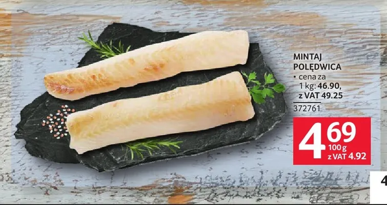 Mintaj polędwica promocja w Selgros