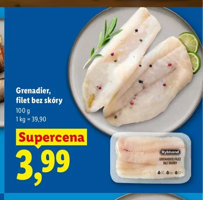 Ryba Grenadier filet bez skóry Rybhand promocja w Lidl
