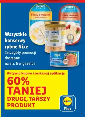 Wszystkie konserwy rybne Nixe promocja w Lidl