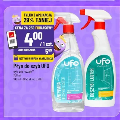 Płyn do szyb i luster UFO Antypara promocja w POLOmarket