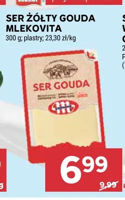 Ser gouda w plastrach Mlekovita promocja w Stokrotka