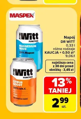Napój Dr Witt Magnesium Wave promocja w Carrefour Market