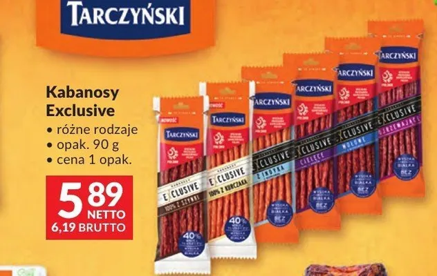 Kabanosy Exclusive z indyka Tarczyński promocja w Makro
