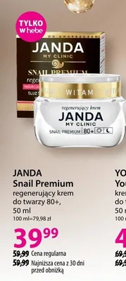 Krem Snail Premium regenerujący do twarzy 80+ promocja w Hebe