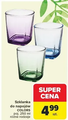 Szklanka do napojów różne rodzaje promocja w Carrefour