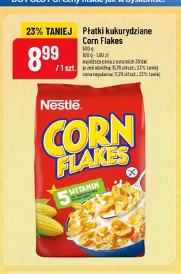 Płatki kukurydziane Corn Flakes Nestlé promocja w POLOmarket