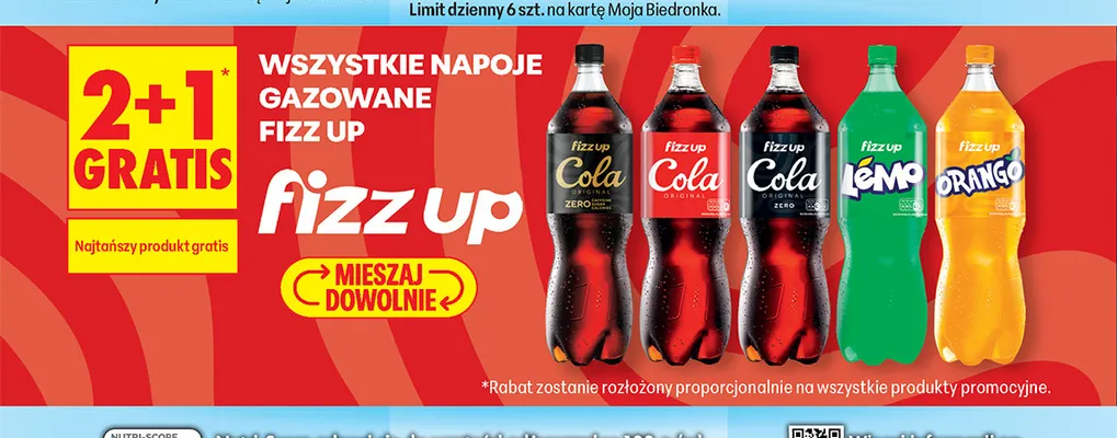 Napój gazowany Fizz Up Orango promocja w Biedronka