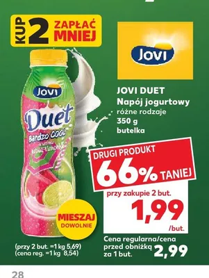 Napój jogurtowy Jovi Duet promocja w Kaufland