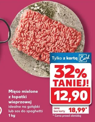 Mięso mielone z łopatki wieprzowej  promocja w Kaufland